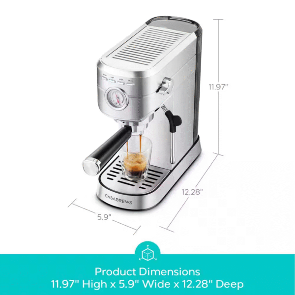 Cm5418-20Cups Silver Stainless Steel Espresso Machine with Milk Frother