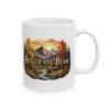 Cozy Cabin Ceramic Mug, Rustic Coffee Cup, Mountain View Mug, Firewood Design Mug, Perfect Gift for Nature Lovers