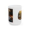 Cozy Cabin Ceramic Mug, Rustic Coffee Cup, Mountain View Mug, Firewood Design Mug, Perfect Gift for Nature Lovers