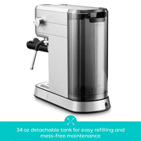 Cm5418-20Cups Silver Stainless Steel Espresso Machine with Milk Frother
