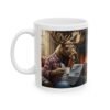 Cozy Cabin Ceramic Mug, Rustic Coffee Cup, Mountain View Mug, Firewood Design Mug, Perfect Gift for Nature Lovers