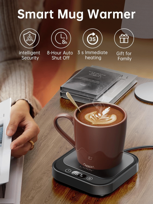 Mug Warmer - 40W Coffee Cup Warmer for Desk with Auto Shut Off, Smart Electric C