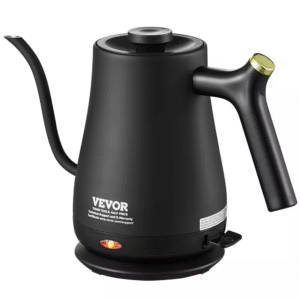 Gooseneck Electric Kettle 1L 1200-Watt 304 Stainless Steel Boiler Heater Boil-Dry Protection, 5.11 In. Black