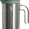 All in One French Press Coffee Maker 32 Oz | 5 Minute Brew, 4 Hours Hot | Mesh Filter for Coffee Grounds | Insulated Stainless Steel French Press | Bpa-Free | Stainless Steel Shale