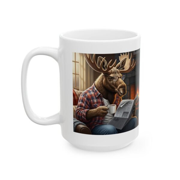 Cozy Cabin Ceramic Mug, Rustic Coffee Cup, Mountain View Mug, Firewood Design Mug, Perfect Gift for Nature Lovers