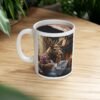 Cozy Cabin Ceramic Mug, Rustic Coffee Cup, Mountain View Mug, Firewood Design Mug, Perfect Gift for Nature Lovers