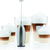 Schiuma Battery Operated Milk Frother for Coffee, Lattes, Hot Chocolate, Mocha, Cappuccino, Black