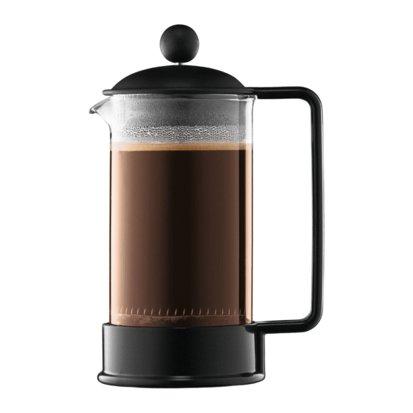 Bodum Brazil French Press Coffee Maker with Borosilicate Glass Carafe, 34 Ounce, Black