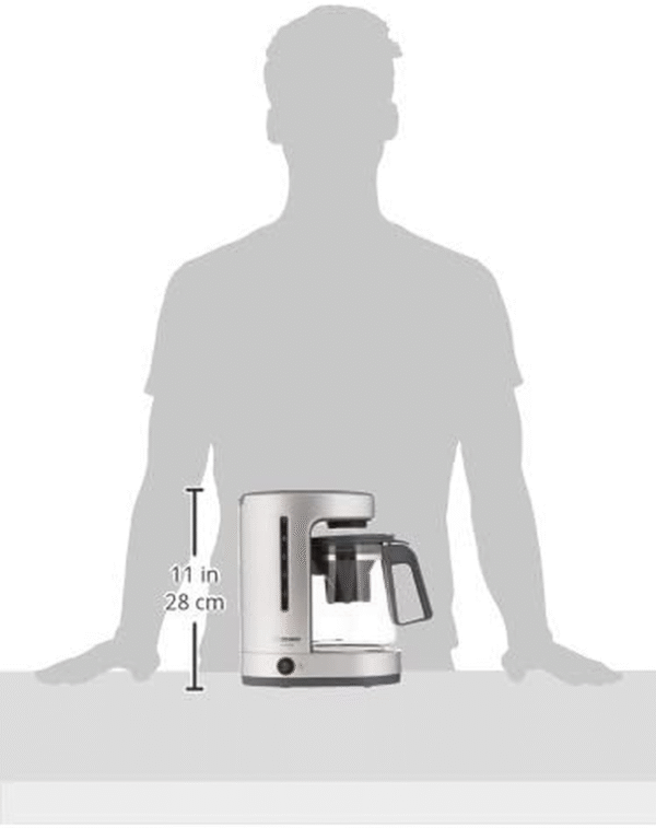 EC-DAC50 Zutto 5-Cup Drip Coffeemaker,Silver