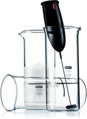 Schiuma Battery Operated Milk Frother for Coffee, Lattes, Hot Chocolate, Mocha, Cappuccino, Black