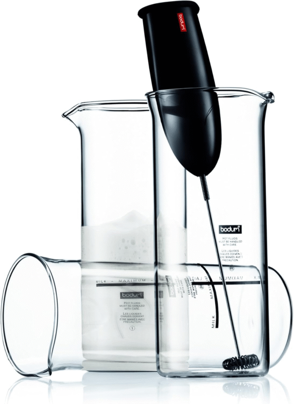 Schiuma Battery Operated Milk Frother for Coffee, Lattes, Hot Chocolate, Mocha, Cappuccino, Black