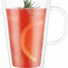Canteen Double Wall Mugs, 4-Piece Set (13.5 Floz, Double Wall Glass, Clear)