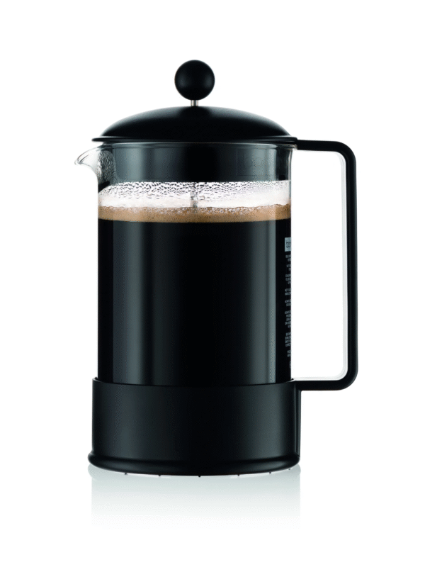 Bodum Brazil French Press Coffee Maker with Borosilicate Glass Carafe, 34 Ounce, Black