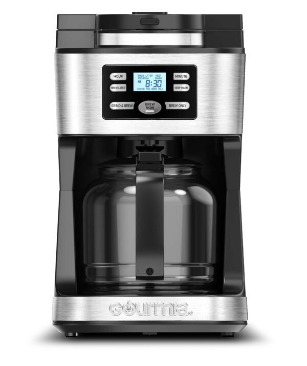 12-Cup Grind & Brew Coffee Maker with Integrated Grinder Black, New