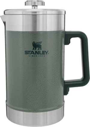 Classic Stay-Hot French Press Coffee Maker 48 Oz | 5 Minute Brew, 4 Hours Hot | Mesh Filter for Coffee Grounds | Insulated Stainless Steel French Press | Bpa-Free | Hammertone Green