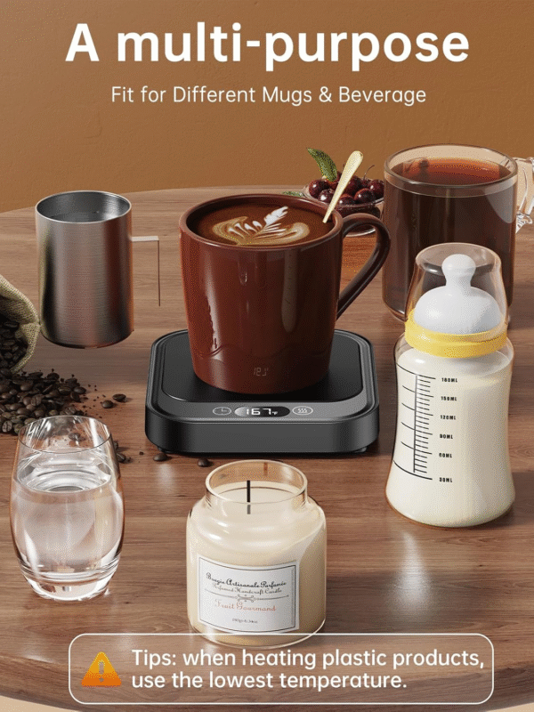 Mug Warmer - 40W Coffee Cup Warmer for Desk with Auto Shut Off, Smart Electric C