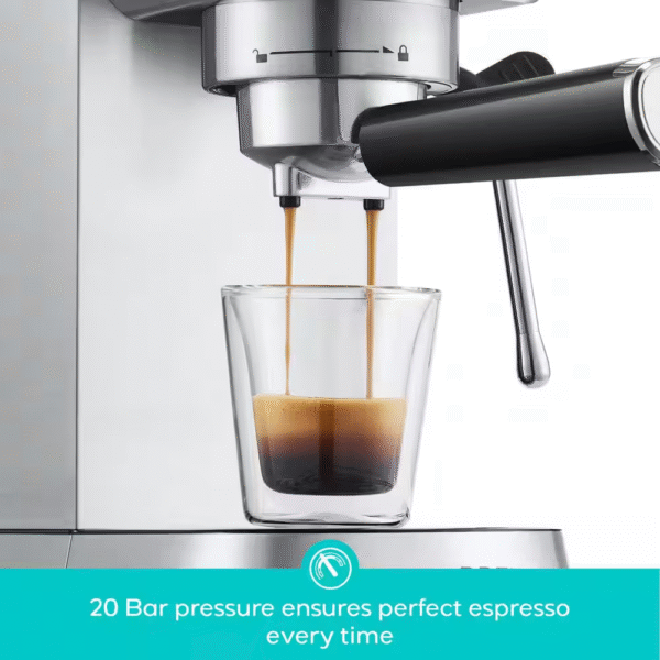 Cm5418-20Cups Silver Stainless Steel Espresso Machine with Milk Frother