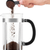 34Oz Chambord French Press Coffee Maker, High-Heat Borosilicate Glass, Polished Stainless Steel – Made in Portugal
