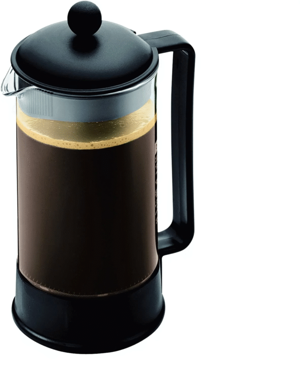 Bodum Brazil French Press Coffee Maker with Borosilicate Glass Carafe, 34 Ounce, Black