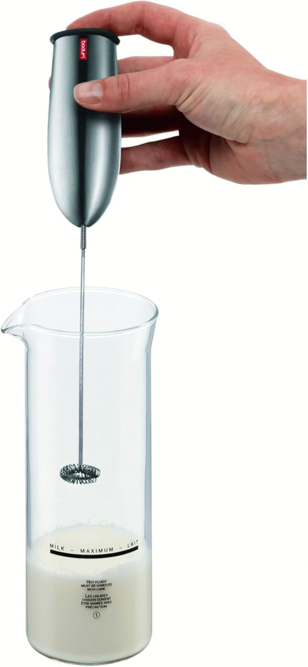 Schiuma Battery Operated Milk Frother for Coffee, Lattes, Hot Chocolate, Mocha, Cappuccino, Black