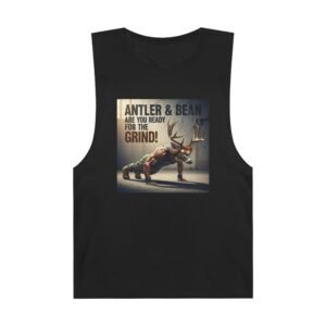 Unisex Fitness Tank Top, Motivational Workout Shirt, Gym Essentials, Antler & Bean Design, Perfect for Gym Lovers