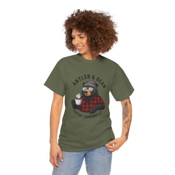 Cozy Bear Coffee Tee, Cute Graphic Tee, Coffee Lover Gift, Fall Shirt, Unisex Fashion Tee,