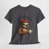 Sloth Coffee Lover Tee, Fall Apparel, Gift for Him, Unisex Graphic Shirt, Nature Lover T-Shirt, Cozy Outfit