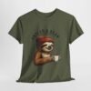 Sloth Coffee Lover Tee, Fall Apparel, Gift for Him, Unisex Graphic Shirt, Nature Lover T-Shirt, Cozy Outfit