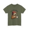 Sloth Coffee Lover Tee, Fall Apparel, Gift for Him, Unisex Graphic Shirt, Nature Lover T-Shirt, Cozy Outfit