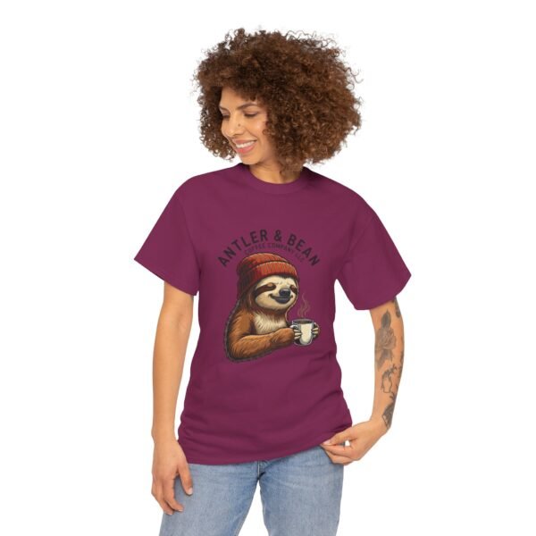 Sloth Coffee Lover Tee, Fall Apparel, Gift for Him, Unisex Graphic Shirt, Nature Lover T-Shirt, Cozy Outfit