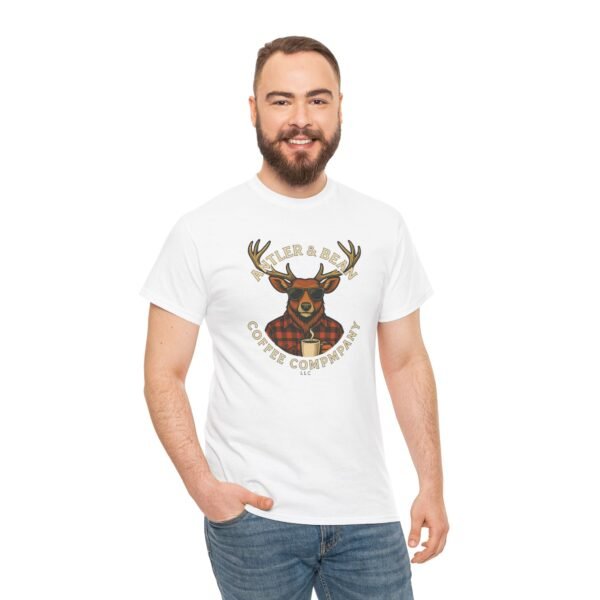 Rustic Coffee Lover Tee, Fall Apparel, Gift for Him, Unisex Graphic Shirt, Nature Lover T-Shirt, Cozy Outfit