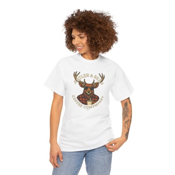 Rustic Coffee Lover Tee, Fall Apparel, Gift for Him, Unisex Graphic Shirt, Nature Lover T-Shirt, Cozy Outfit