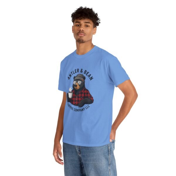 Cozy Bear Coffee Tee, Cute Graphic Tee, Coffee Lover Gift, Fall Shirt, Unisex Fashion Tee,