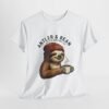 Sloth Coffee Lover Tee, Fall Apparel, Gift for Him, Unisex Graphic Shirt, Nature Lover T-Shirt, Cozy Outfit