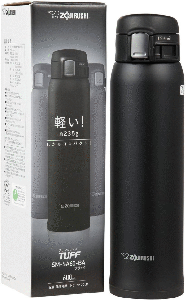 SM-SA60BA Stainless Steel Vacuum Insulated Mug, 1 Count (Pack of 1), Black, 20 Oz.