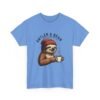 Sloth Coffee Lover Tee, Fall Apparel, Gift for Him, Unisex Graphic Shirt, Nature Lover T-Shirt, Cozy Outfit