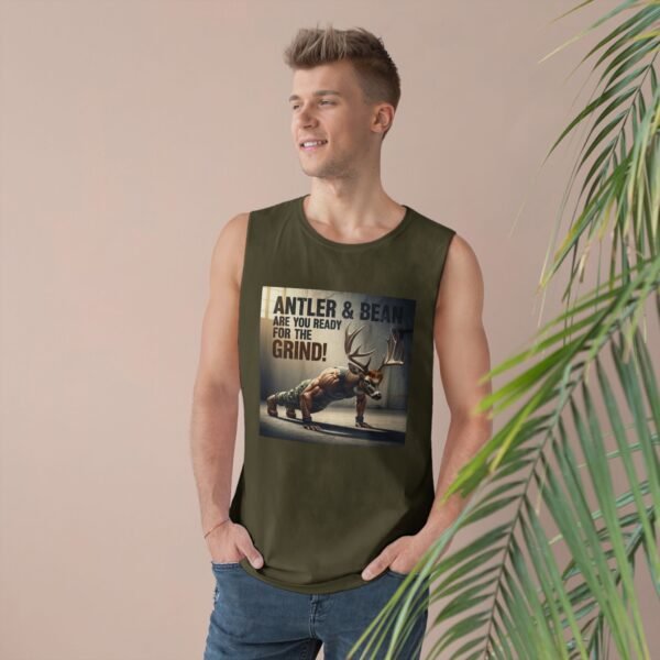 Unisex Fitness Tank Top, Motivational Workout Shirt, Gym Essentials, Antler & Bean Design, Perfect for Gym Lovers