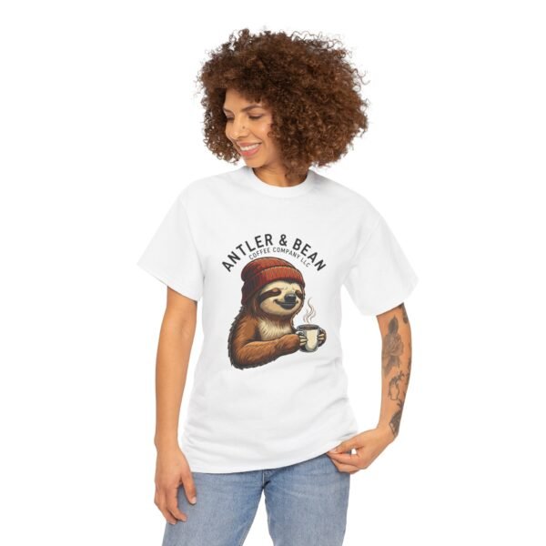 Sloth Coffee Lover Tee, Fall Apparel, Gift for Him, Unisex Graphic Shirt, Nature Lover T-Shirt, Cozy Outfit