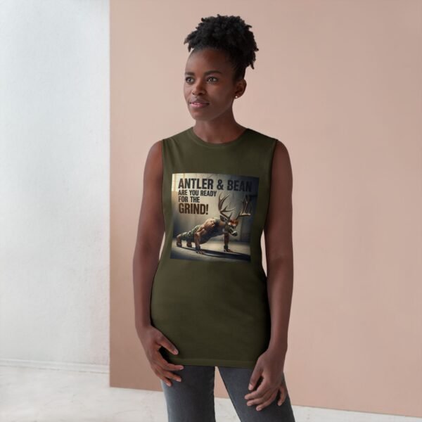 Unisex Fitness Tank Top, Motivational Workout Shirt, Gym Essentials, Antler & Bean Design, Perfect for Gym Lovers
