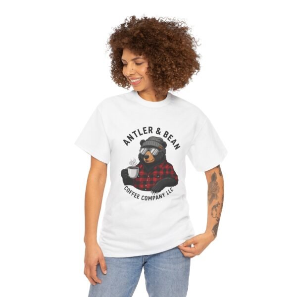 Cozy Bear Coffee Tee, Cute Graphic Tee, Coffee Lover Gift, Fall Shirt, Unisex Fashion Tee,