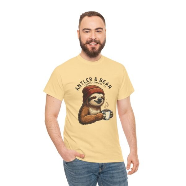 Sloth Coffee Lover Tee, Fall Apparel, Gift for Him, Unisex Graphic Shirt, Nature Lover T-Shirt, Cozy Outfit