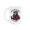 Black Bear with sunglasses mug Antler & Bean | Rustic Gifts for Him, Camping, Home Decor, Campfire Mug, Unique Kitchenware