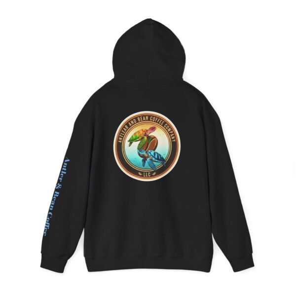 Cozy Sea Turtle Hooded Sweatshirt with Unique Design, Perfect for Coffee Lovers, Casual Wear, Gift for Holidays, Unisex Apparel