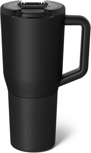Müv - 35Oz 100% Leak Proof Insulated Coffee Mug with Handle & Lid - Stainless Steel Coffee Travel Mug - Double Walled Coffee Cup (Matte Black)