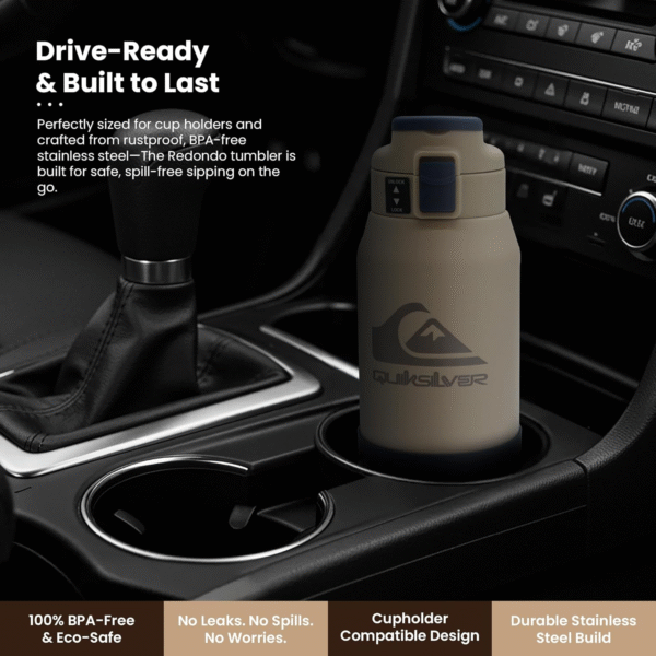 Redondo 32Oz Vacuum-Insulated Stainless Steel Travel Mug, Reusable Coffee Cup or Water Bottle with Leak-Proof Lid, Non-Slip Rubber Base Insulated Tumblers, Hot & Cold Beverage