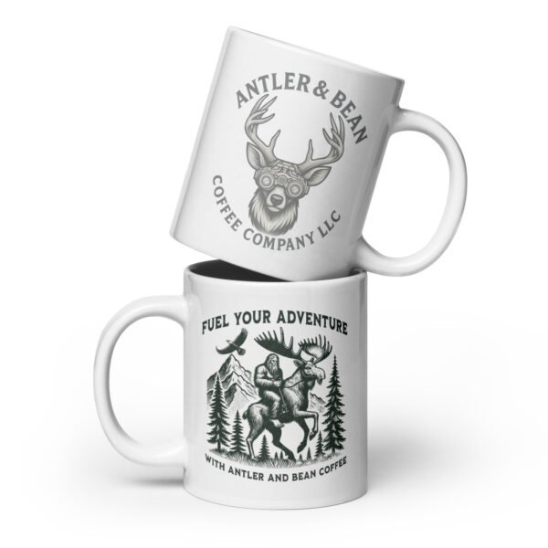 white-glossy-mug-white-20-oz-front-view-68b8de140051d.jpg Bigfoot, Eagle, Moose, Antler And Bean White glossy mug 20 oz