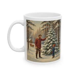 Winter Wonderland Ceramic Mug - Perfect for Hot Drinks, Cozy Holidays, Nature Lovers, Coffee Enthusiasts, Gift Ideas