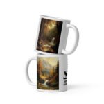Nature with deer Antler and Beean coffee mug
