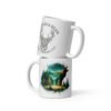 Northern Lights Elk White Glossy Mug