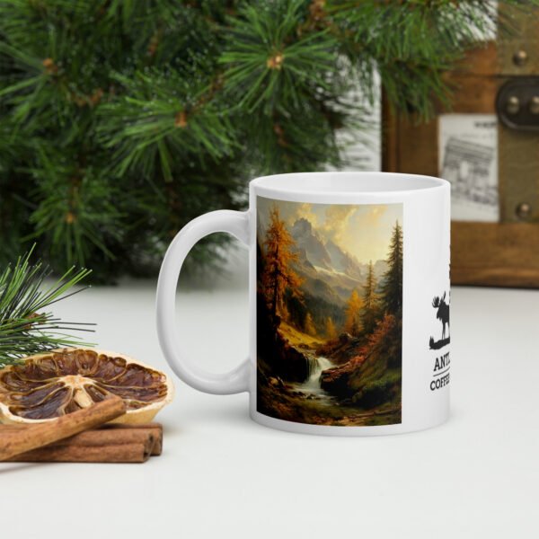 Nature with deer Antler and Beean coffee mug